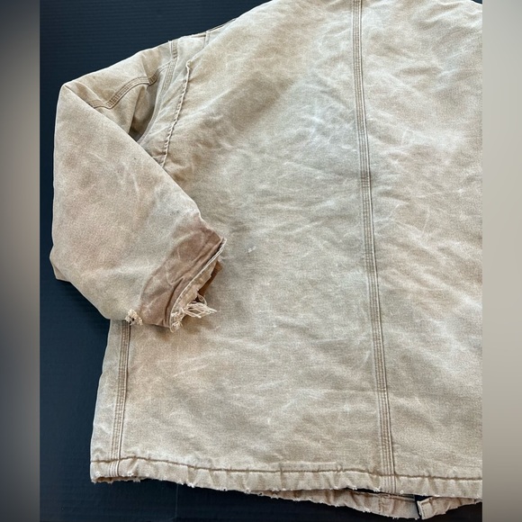 VTG Carhartt Coat C26 Mens 3XL Brown Duck Quilt Lined Work Barn Chore Jacket - Picture 12 of 16